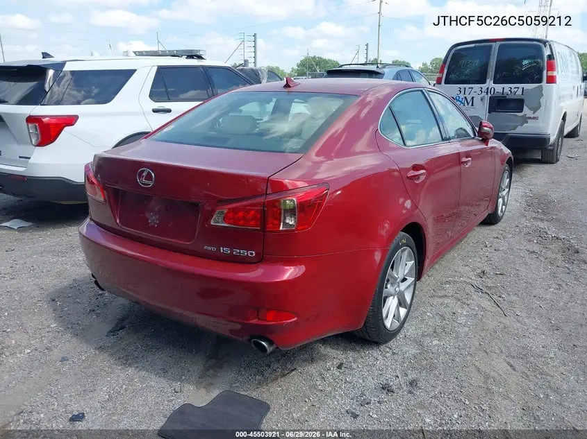 2012 Lexus Is 250 VIN: JTHCF5C26C5059212 Lot: 45503921