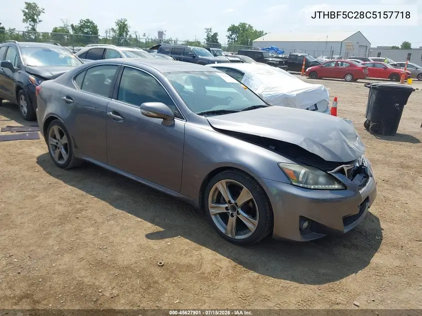 2012 Lexus Is 250 VIN: JTHBF5C28C5157718 Lot: 45627901
