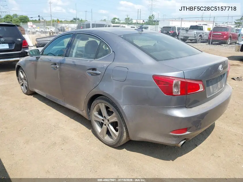 2012 Lexus Is 250 VIN: JTHBF5C28C5157718 Lot: 45627901