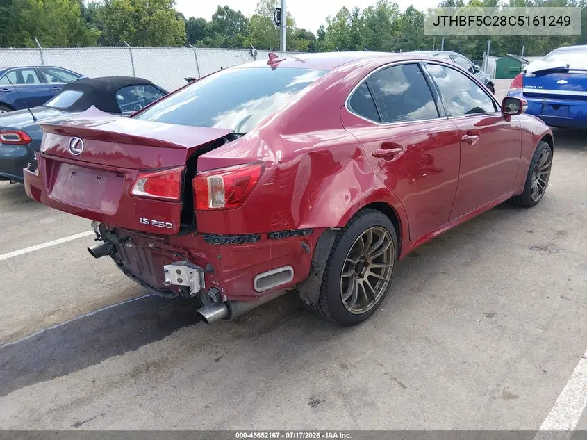 2012 Lexus Is 250 VIN: JTHBF5C28C5161249 Lot: 45652167