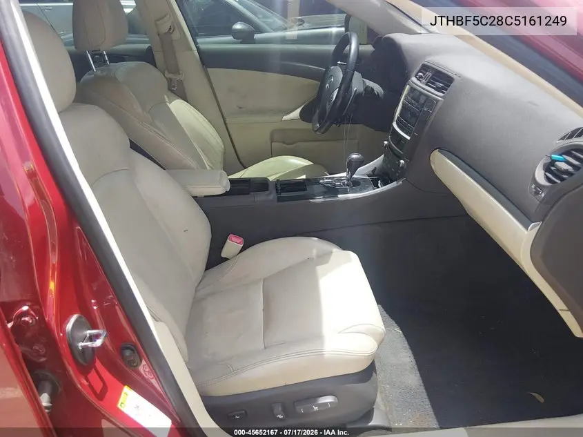 2012 Lexus Is 250 VIN: JTHBF5C28C5161249 Lot: 45652167