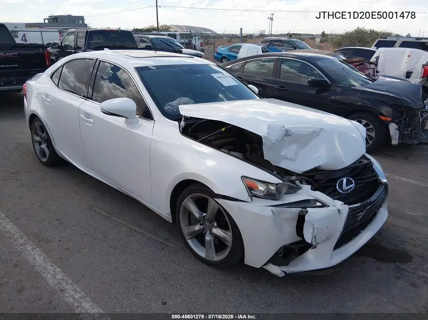 2014 Lexus Is 350 VIN: JTHCE1D20E5001478 Lot: 45601279