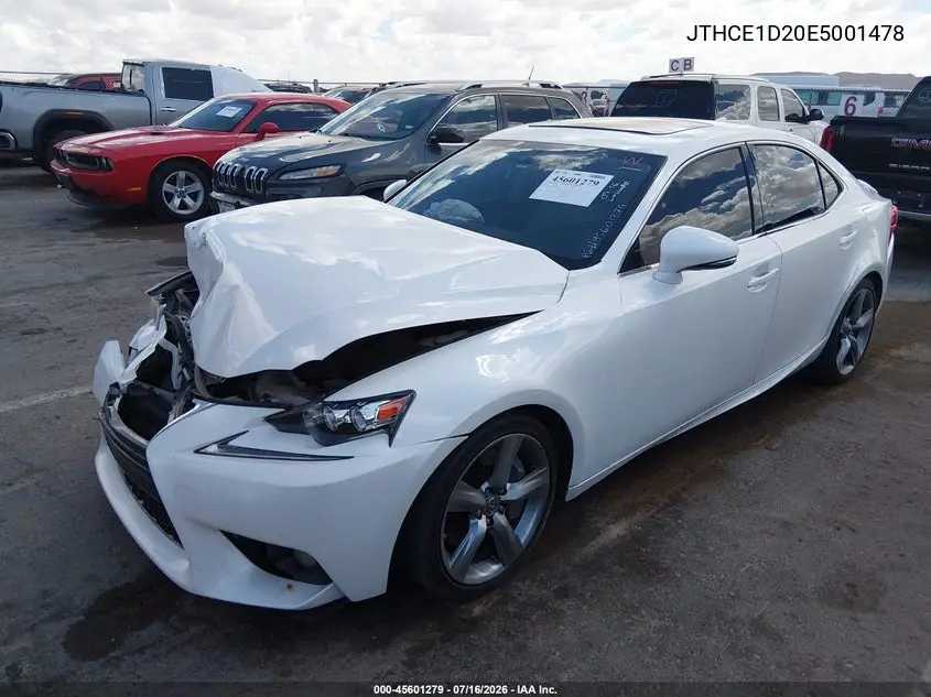 2014 Lexus Is 350 VIN: JTHCE1D20E5001478 Lot: 45601279