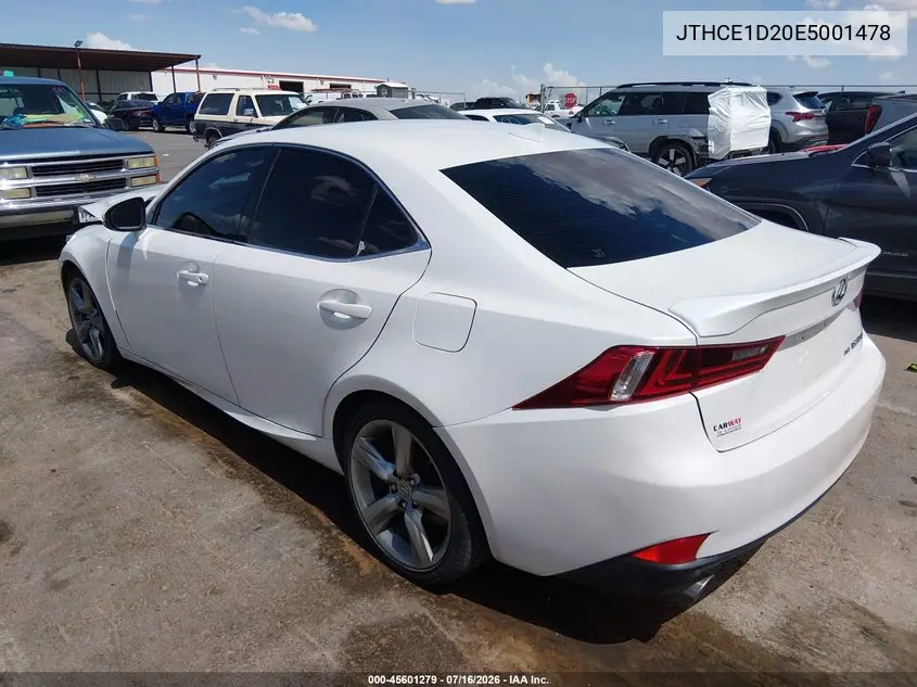 2014 Lexus Is 350 VIN: JTHCE1D20E5001478 Lot: 45601279
