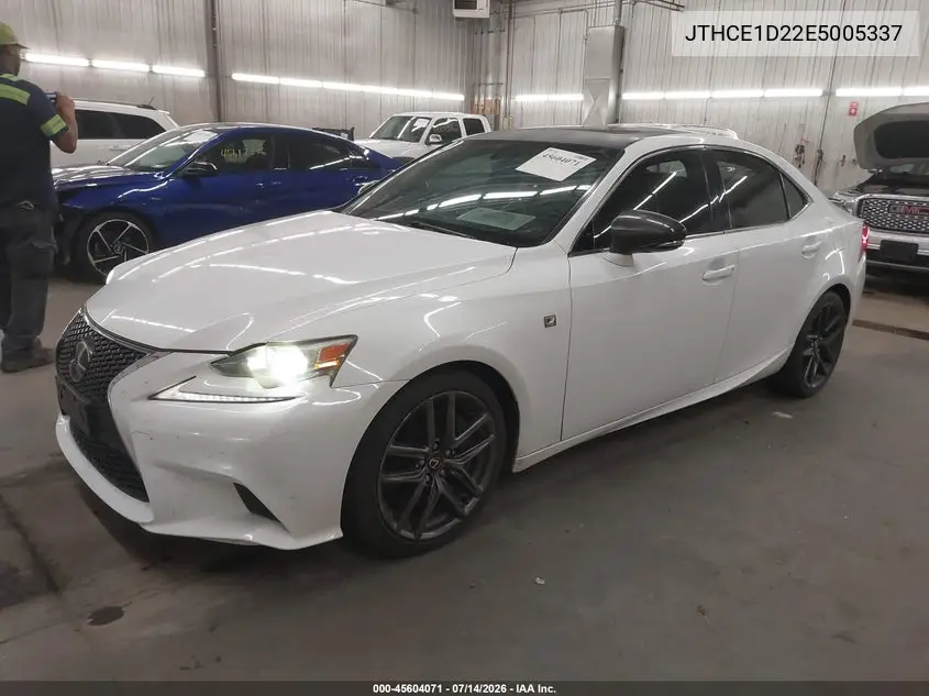 2014 Lexus Is 350 VIN: JTHCE1D22E5005337 Lot: 45604071