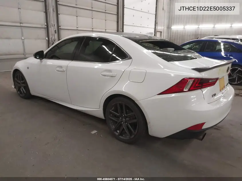 2014 Lexus Is 350 VIN: JTHCE1D22E5005337 Lot: 45604071