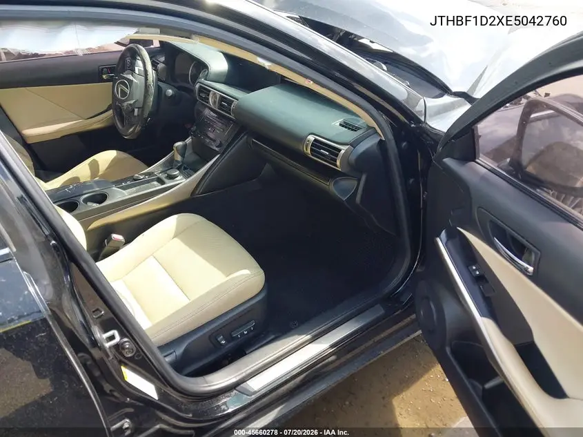 2014 Lexus Is 250 VIN: JTHBF1D2XE5042760 Lot: 45660278