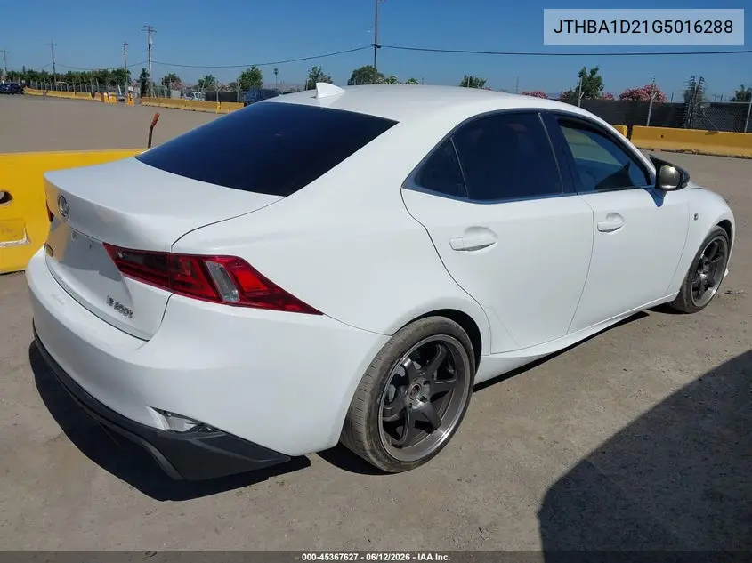 JTHBA1D21G5016288 2016 Lexus Is 200T