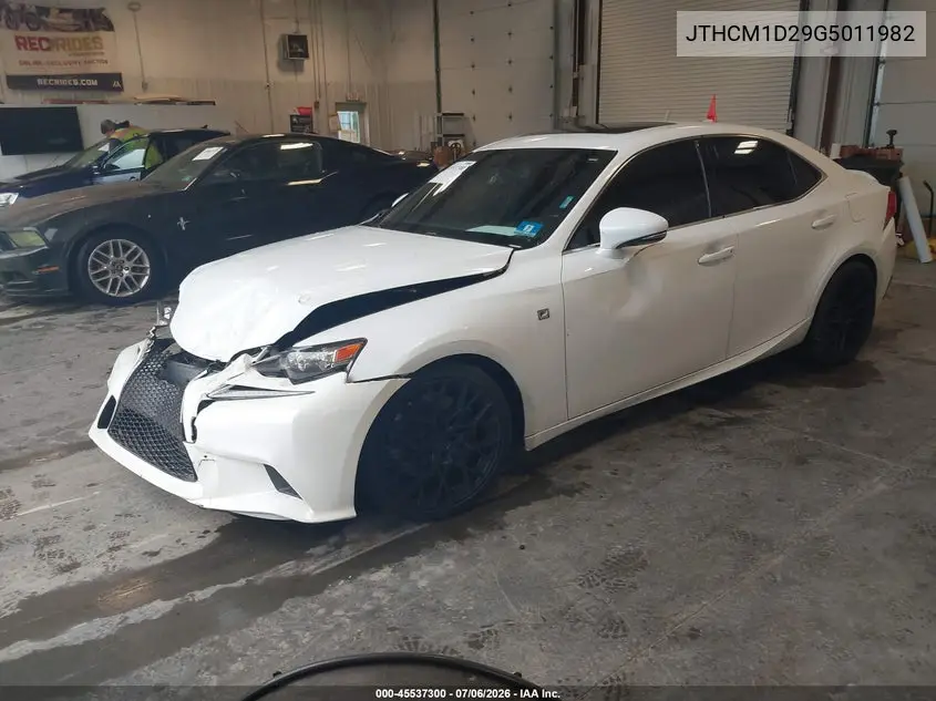 2016 Lexus Is 300 VIN: JTHCM1D29G5011982 Lot: 45537300