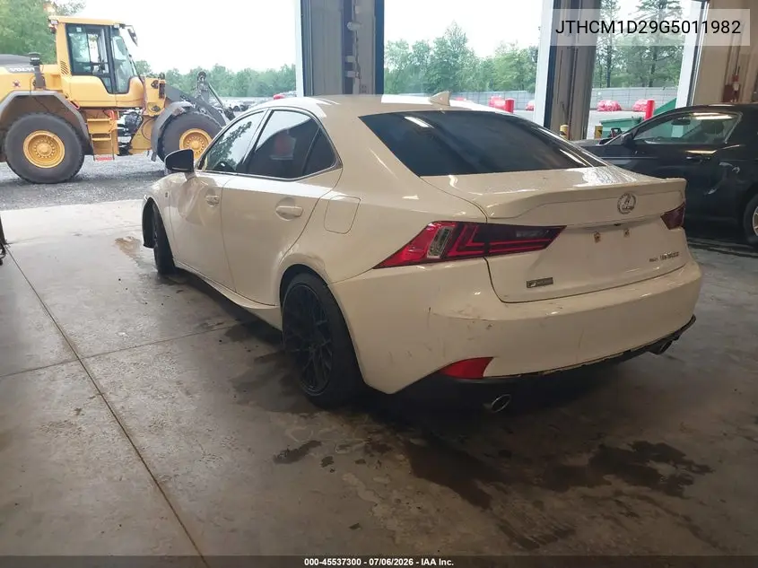 2016 Lexus Is 300 VIN: JTHCM1D29G5011982 Lot: 45537300