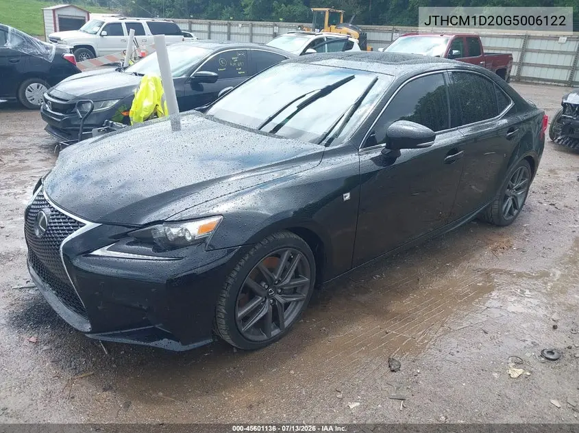 2016 Lexus Is 300 VIN: JTHCM1D20G5006122 Lot: 45601136
