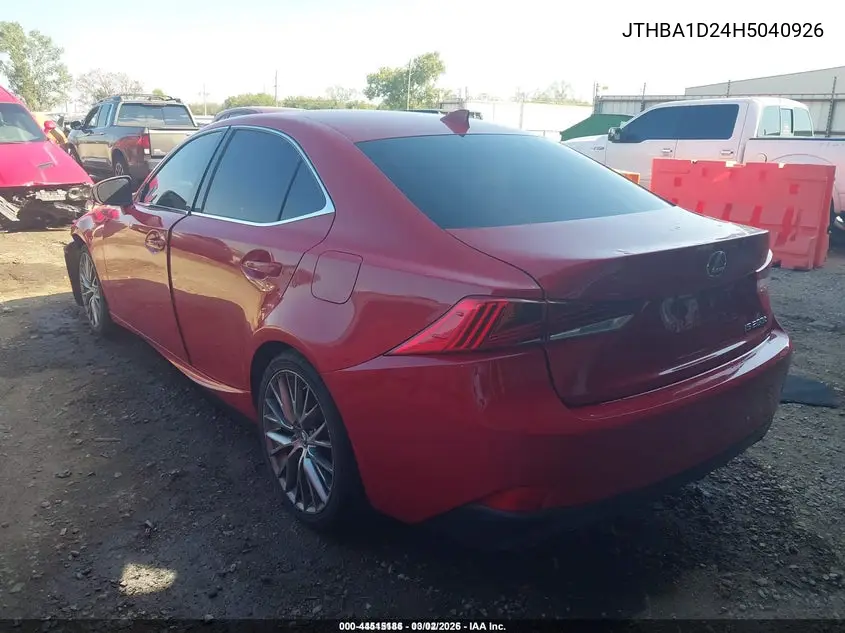JTHBA1D24H5040926 2017 Lexus Is 200T