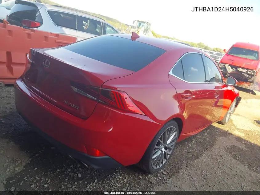 JTHBA1D24H5040926 2017 Lexus Is 200T