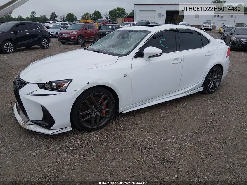 2017 Lexus Is 350 VIN: JTHCE1D22H5014480 Lot: 45186127