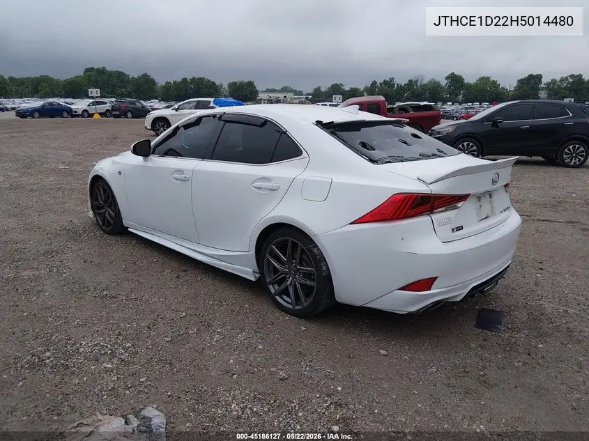 2017 Lexus Is 350 VIN: JTHCE1D22H5014480 Lot: 45186127