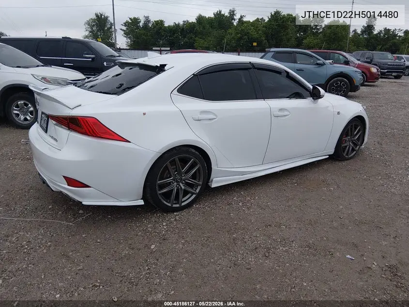 2017 Lexus Is 350 VIN: JTHCE1D22H5014480 Lot: 45186127
