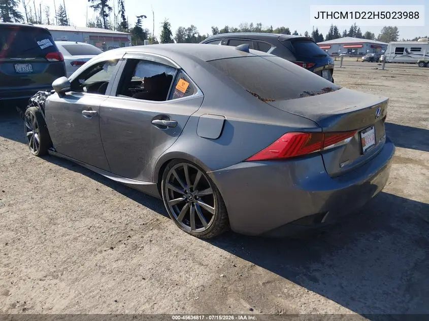 2017 Lexus Is 300 VIN: JTHCM1D22H5023988 Lot: 45636817