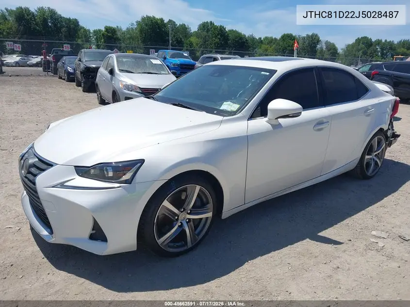 2018 Lexus Is 300 VIN: JTHC81D22J5028487 Lot: 45662591
