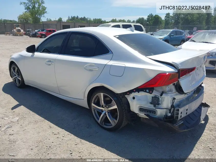 2018 Lexus Is 300 VIN: JTHC81D22J5028487 Lot: 45662591