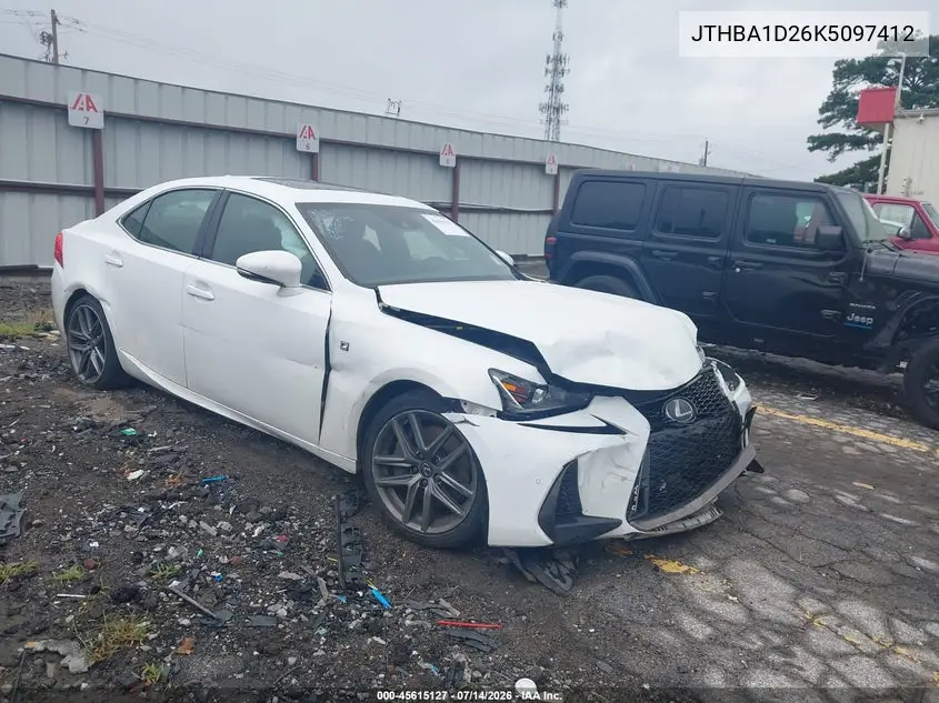 2019 Lexus Is 300 VIN: JTHBA1D26K5097412 Lot: 45615127