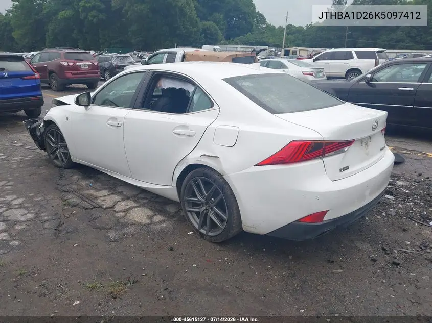 2019 Lexus Is 300 VIN: JTHBA1D26K5097412 Lot: 45615127