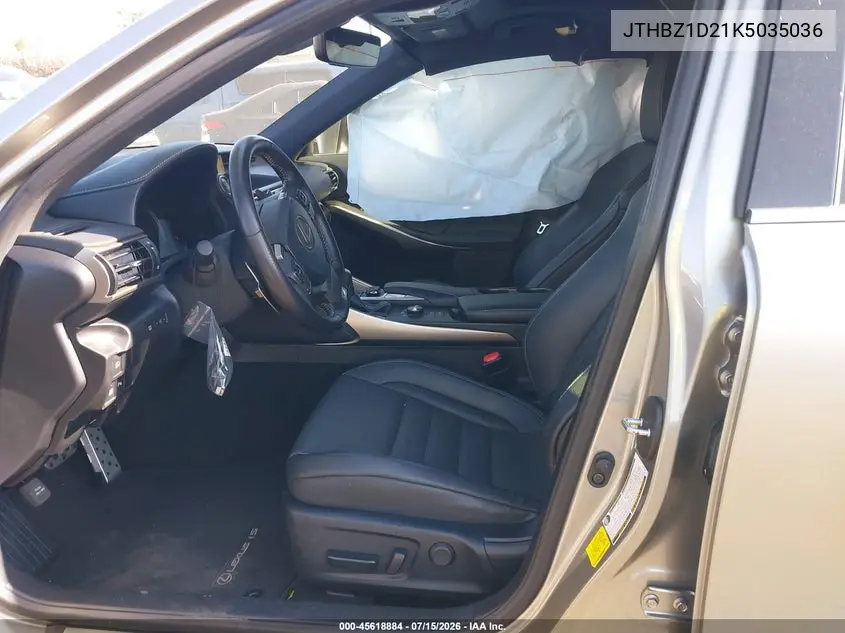 2019 Lexus Is 350 VIN: JTHBZ1D21K5035036 Lot: 45618884