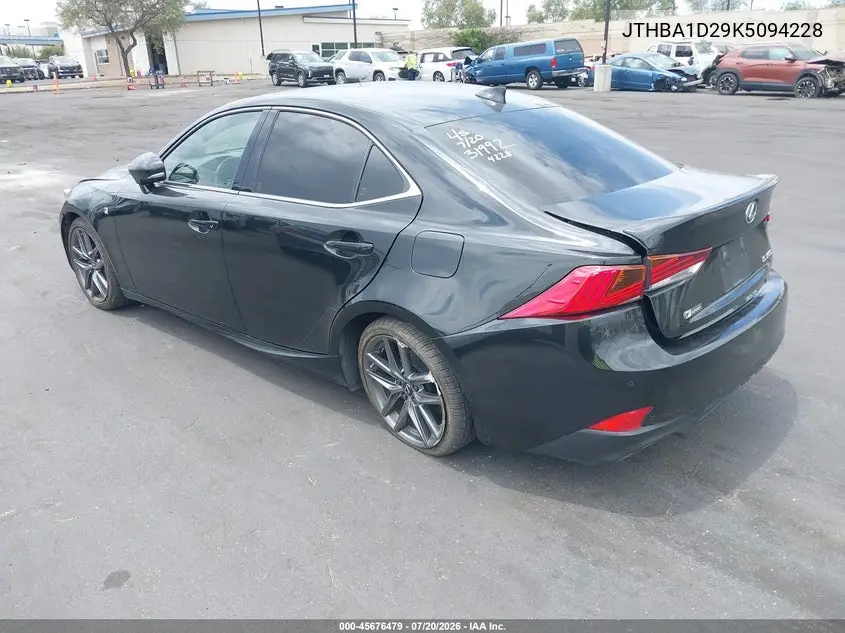 2019 Lexus Is 300 VIN: JTHBA1D29K5094228 Lot: 45676479