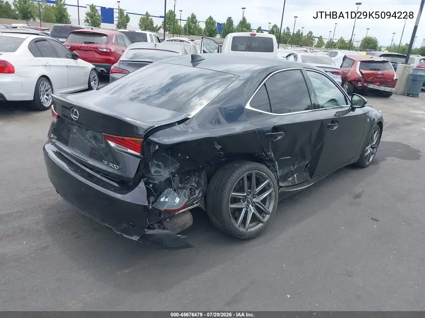 2019 Lexus Is 300 VIN: JTHBA1D29K5094228 Lot: 45676479
