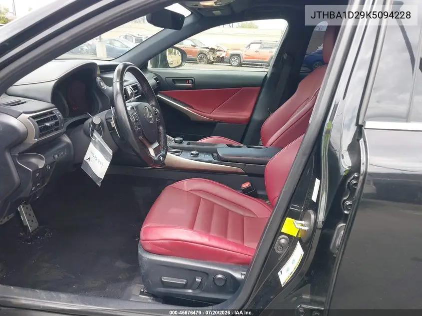 2019 Lexus Is 300 VIN: JTHBA1D29K5094228 Lot: 45676479