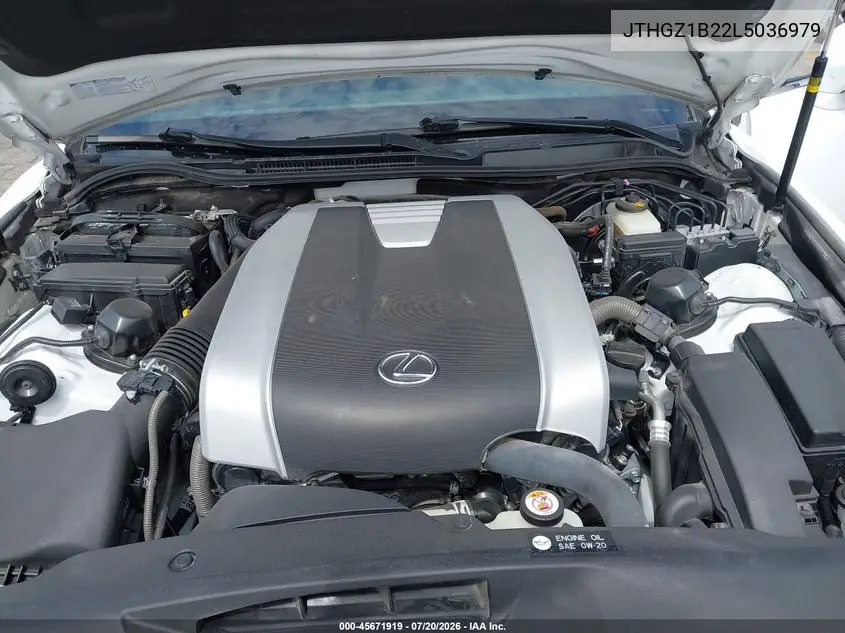 2020 Lexus Is 350 VIN: JTHGZ1B22L5036979 Lot: 45671919