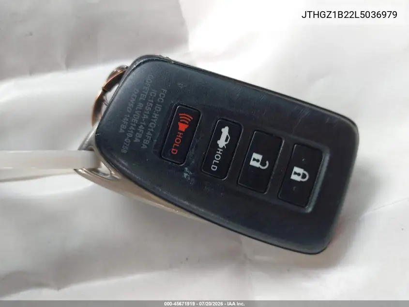 2020 Lexus Is 350 VIN: JTHGZ1B22L5036979 Lot: 45671919