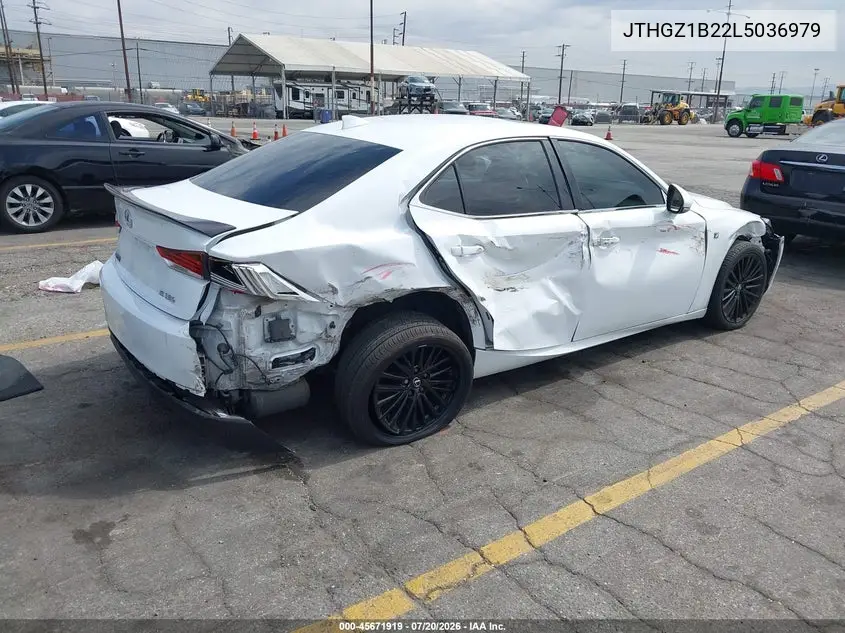 2020 Lexus Is 350 VIN: JTHGZ1B22L5036979 Lot: 45671919