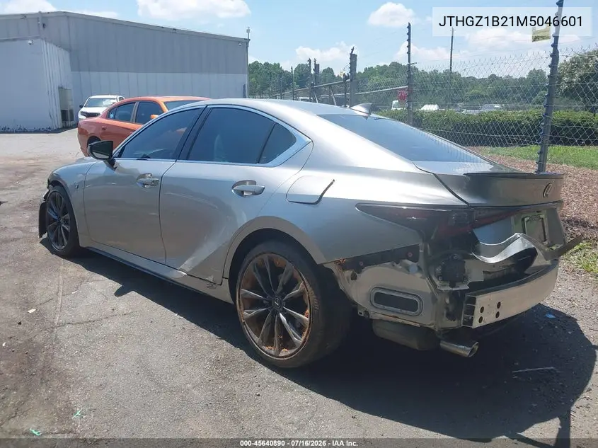 2021 Lexus Is 350 F Sport VIN: JTHGZ1B21M5046601 Lot: 45640890