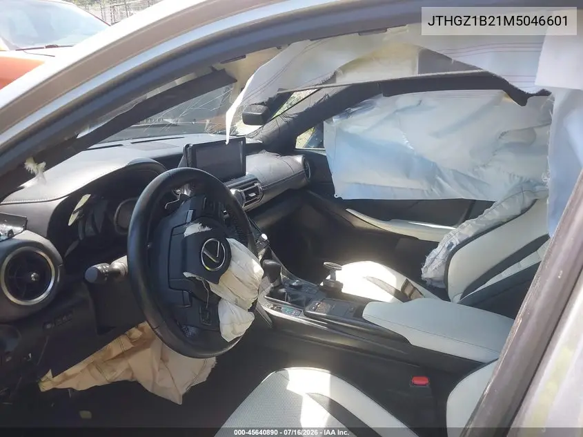 2021 Lexus Is 350 F Sport VIN: JTHGZ1B21M5046601 Lot: 45640890