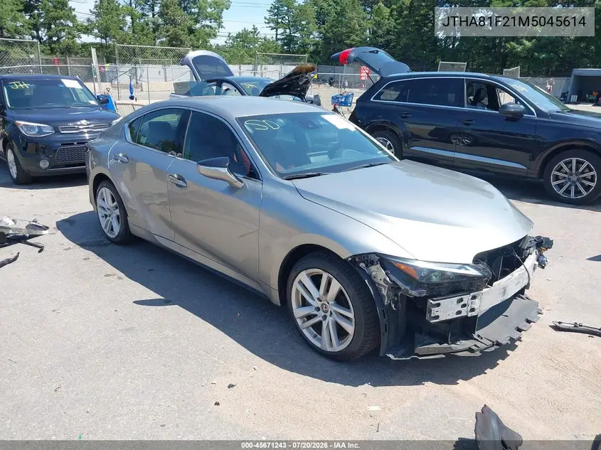 2021 Lexus Is 300 VIN: JTHA81F21M5045614 Lot: 45671243