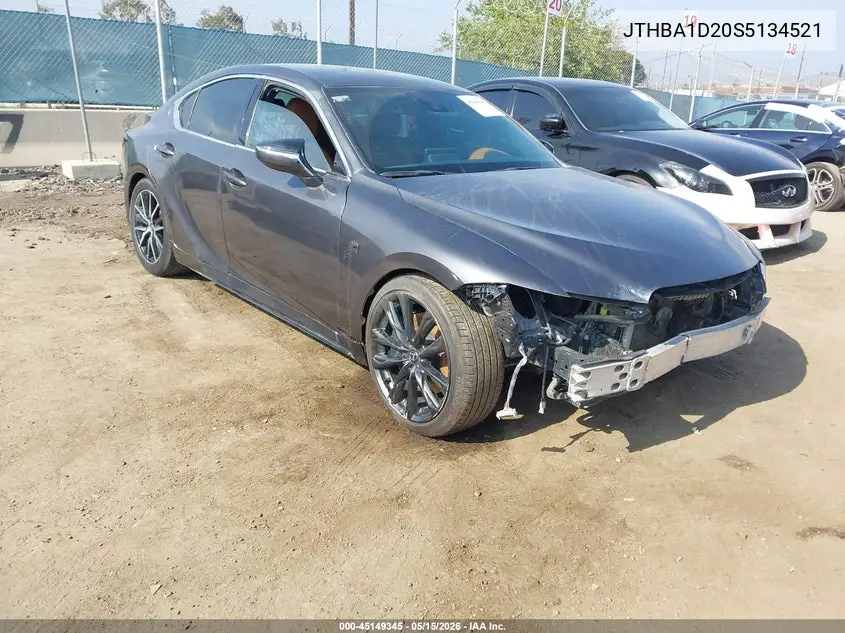 JTHBA1D20S5134521 2025 Lexus Is 300 F Sport Design