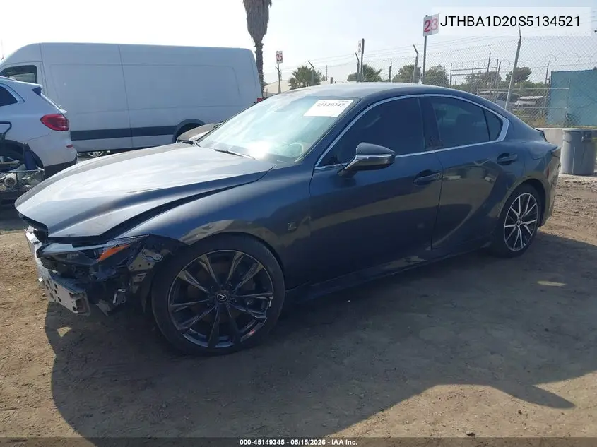 JTHBA1D20S5134521 2025 Lexus Is 300 F Sport Design