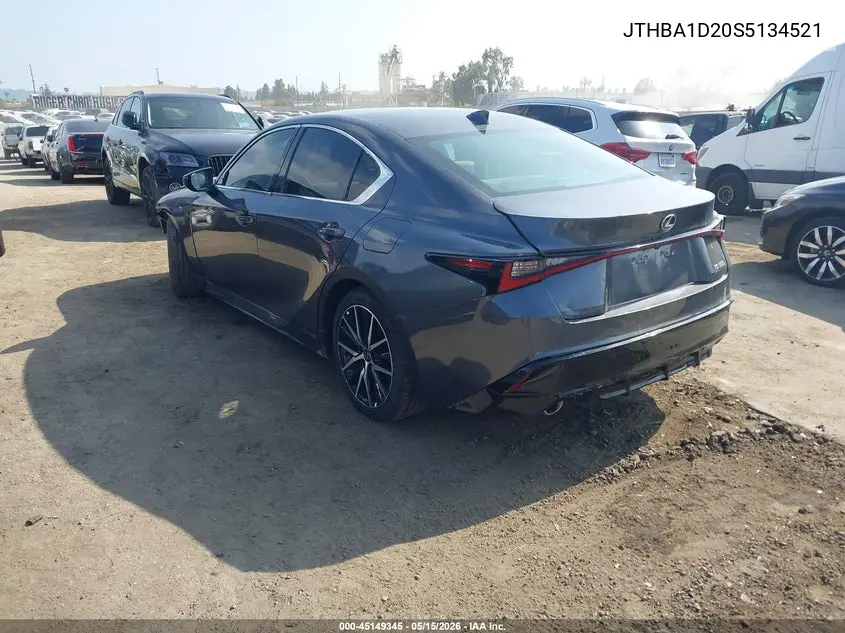 JTHBA1D20S5134521 2025 Lexus Is 300 F Sport Design