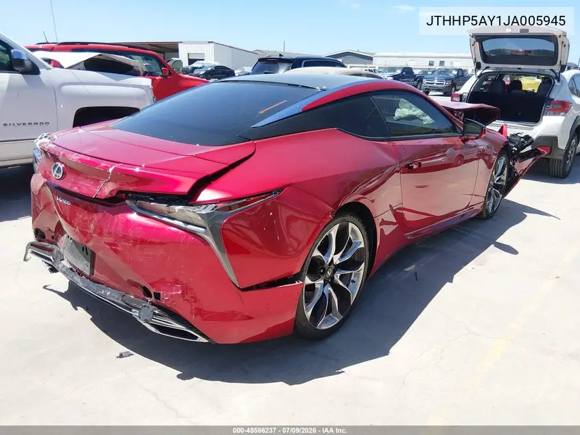 2018 Lexus Lc 500 VIN: JTHHP5AY1JA005945 Lot: 45586237