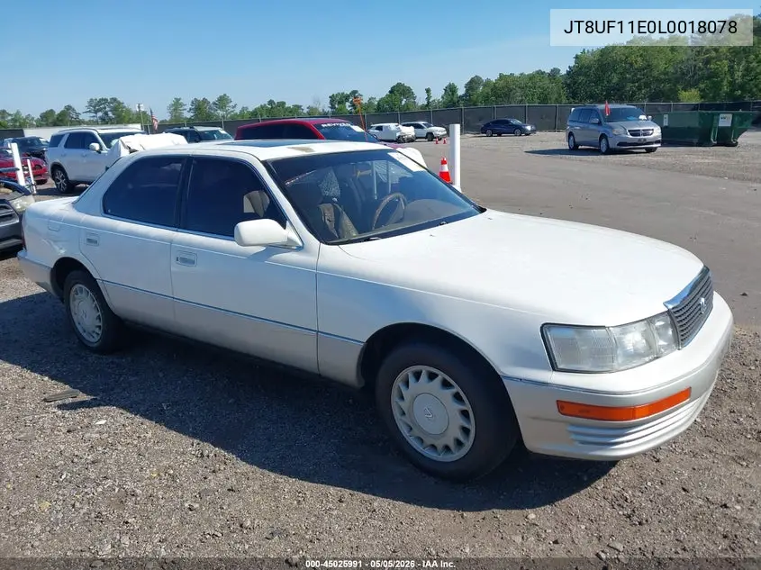 1990 Lexus Ls 400 VIN: JT8UF11E0L0018078 Lot: 45025991