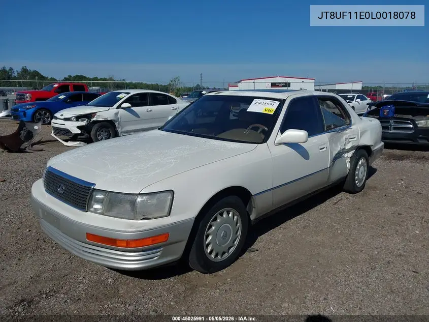1990 Lexus Ls 400 VIN: JT8UF11E0L0018078 Lot: 45025991