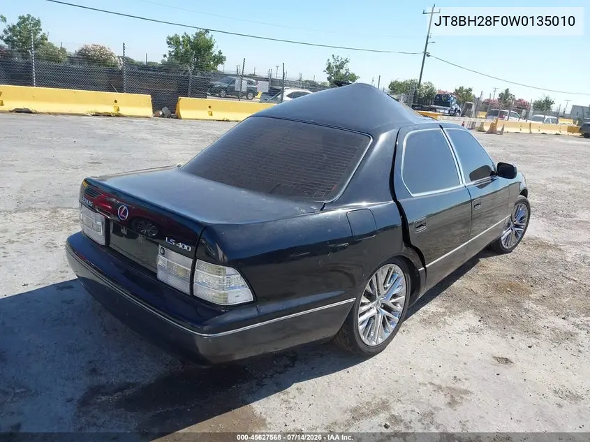 1998 Lexus Ls 400 VIN: JT8BH28F0W0135010 Lot: 45627568