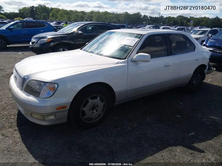 2000 Lexus Ls 400 VIN: JT8BH28F2Y0180470 Lot: 45560596
