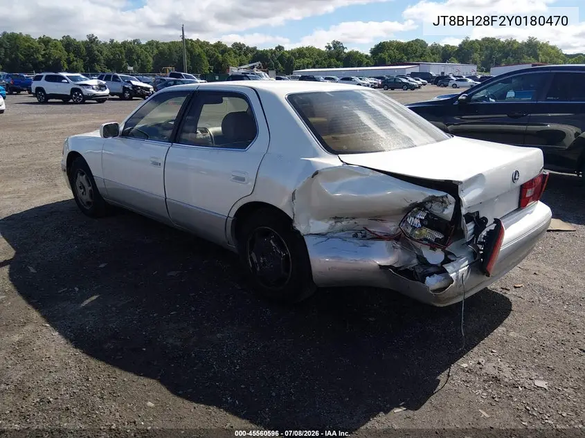 2000 Lexus Ls 400 VIN: JT8BH28F2Y0180470 Lot: 45560596