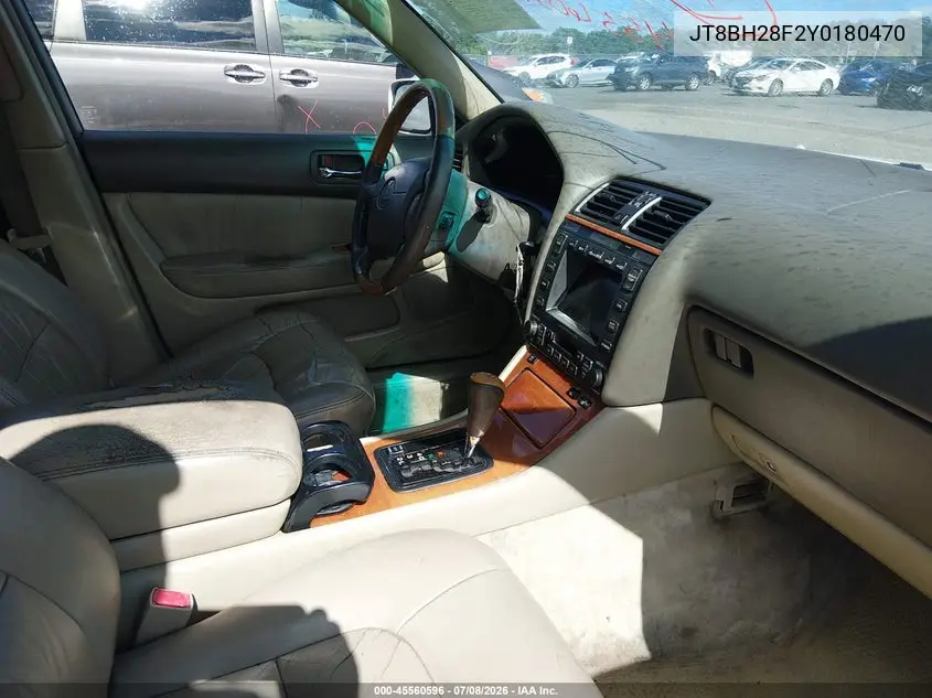 2000 Lexus Ls 400 VIN: JT8BH28F2Y0180470 Lot: 45560596