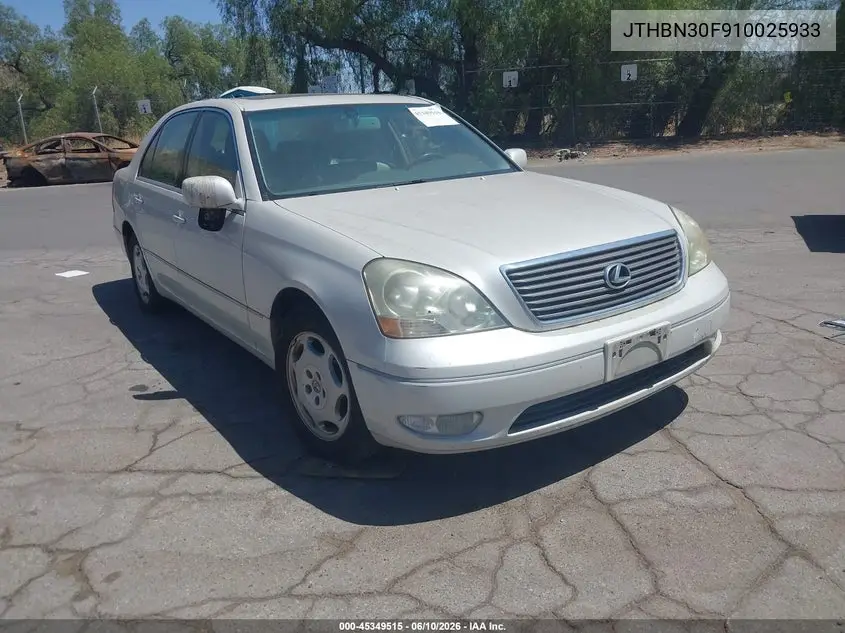 2001 Lexus Ls 430 VIN: JTHBN30F910025933 Lot: 45349515