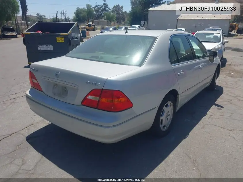 2001 Lexus Ls 430 VIN: JTHBN30F910025933 Lot: 45349515