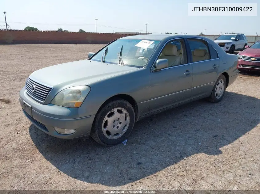 2001 Lexus Ls 430 VIN: JTHBN30F310009422 Lot: 45565320