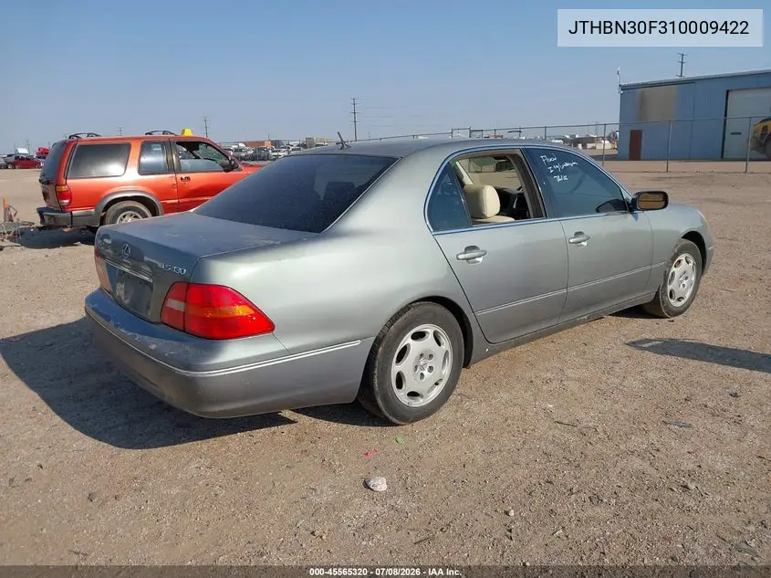 2001 Lexus Ls 430 VIN: JTHBN30F310009422 Lot: 45565320