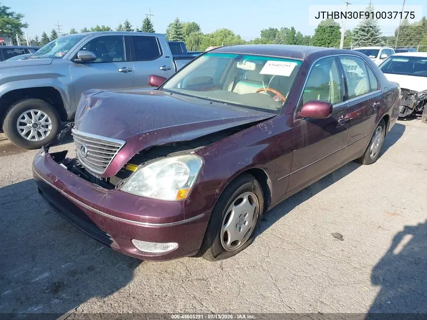 2001 Lexus Ls 430 VIN: JTHBN30F910037175 Lot: 45605291